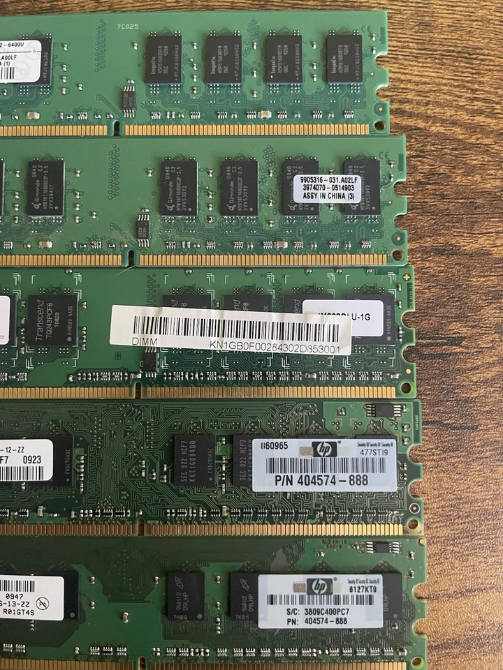 Mixed Lot Of Memory Ram Mixed Brand 2x2gb 3x1gb - Image 3 of 3
