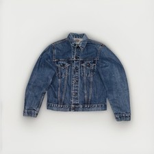 Levis Denim Trucker Jacket Mens Size Small Made USA VTG Blue