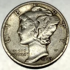 1943-P Mercury Dime 10c Good Circulated Condition 90% Silver US Coin - 3270