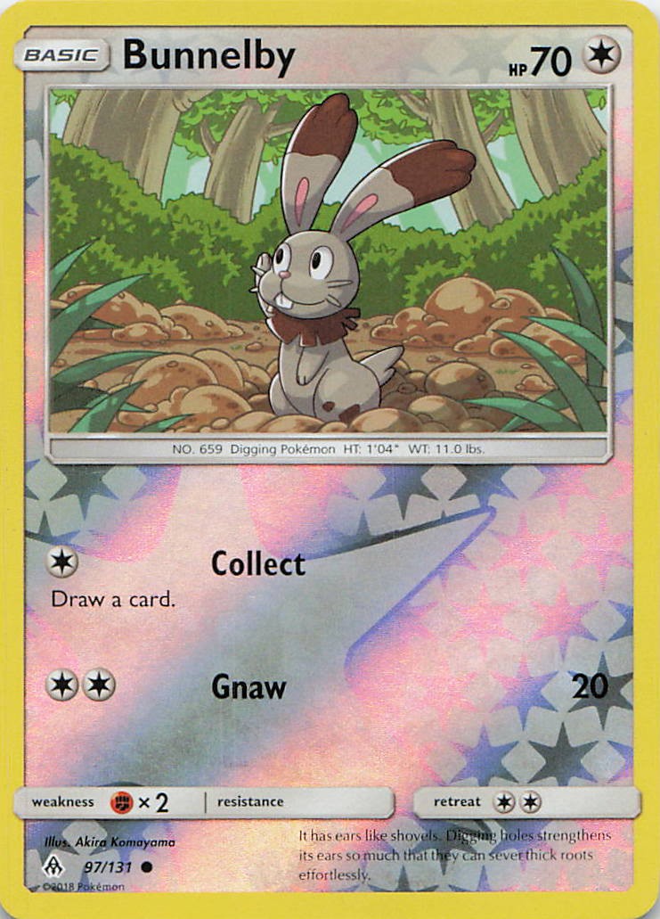 Bunnelby 97/131 Common Forbidden Light Pokemon Reverse Holo Near Mint