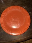 Set Of 2 Vintage Poppy Orange Fiesta ware 10.5” Plates