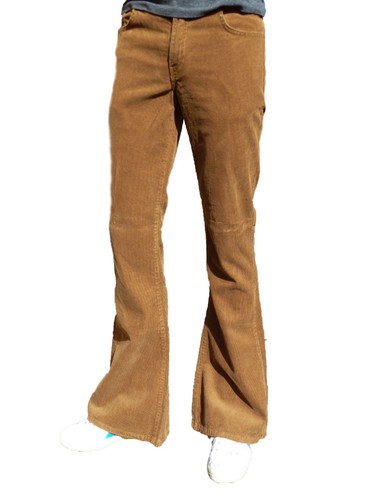 Da Uomo si allarga Tan Brown Bell Bottoms Vintage Indie Pantaloni Beige  Hippie Retro 70s 60s | eBay