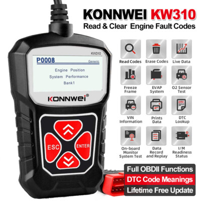 KONNWEI KW310 Profi KFZ OBD2 Diagnosegerät Auto Scanner MotorFehler Auslesegerät