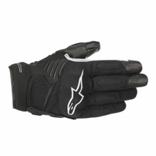 Alpinestars Faster Short Textile Leather Palm Gloves BLACK WHITE SHIPS FREE
