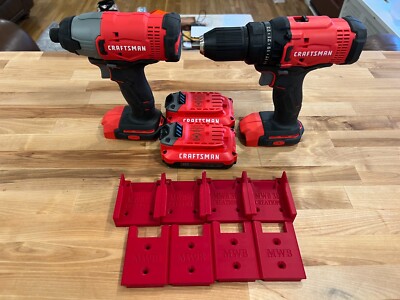4/4 Pack Craftsman V20 Battery and Tool Mount/Hanger/Holders
