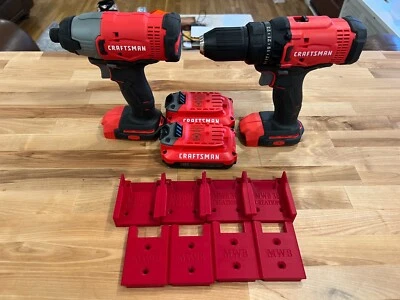 4/4 Pack Craftsman V20 Battery and Tool Mount/Hanger/Holders