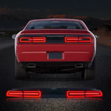 Pair Smoked LED Tail Lights for 2008-2014 Dodge Challenger Rear pair Sequential
