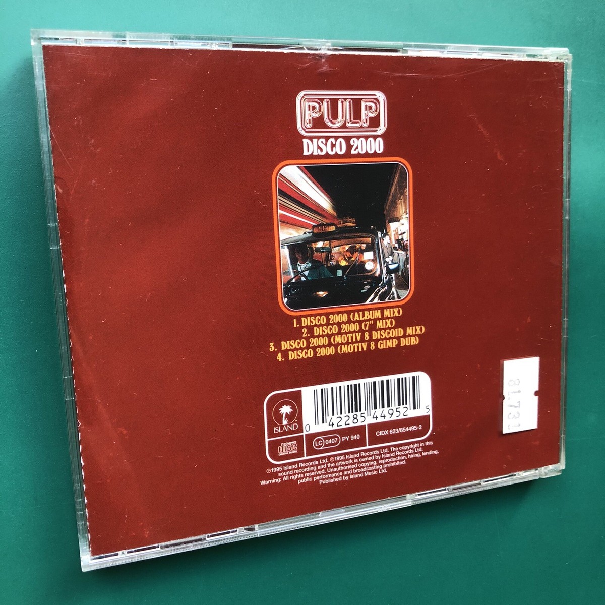 Pulp DISCO 2000 Pt. 2 Britpop Rock CD Single Gimp Dub Discoid Mix