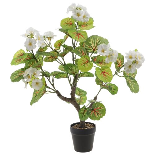 21 Inch Artificial Flower Plants Potted Indoor Decoration Fake White Silk Flo...