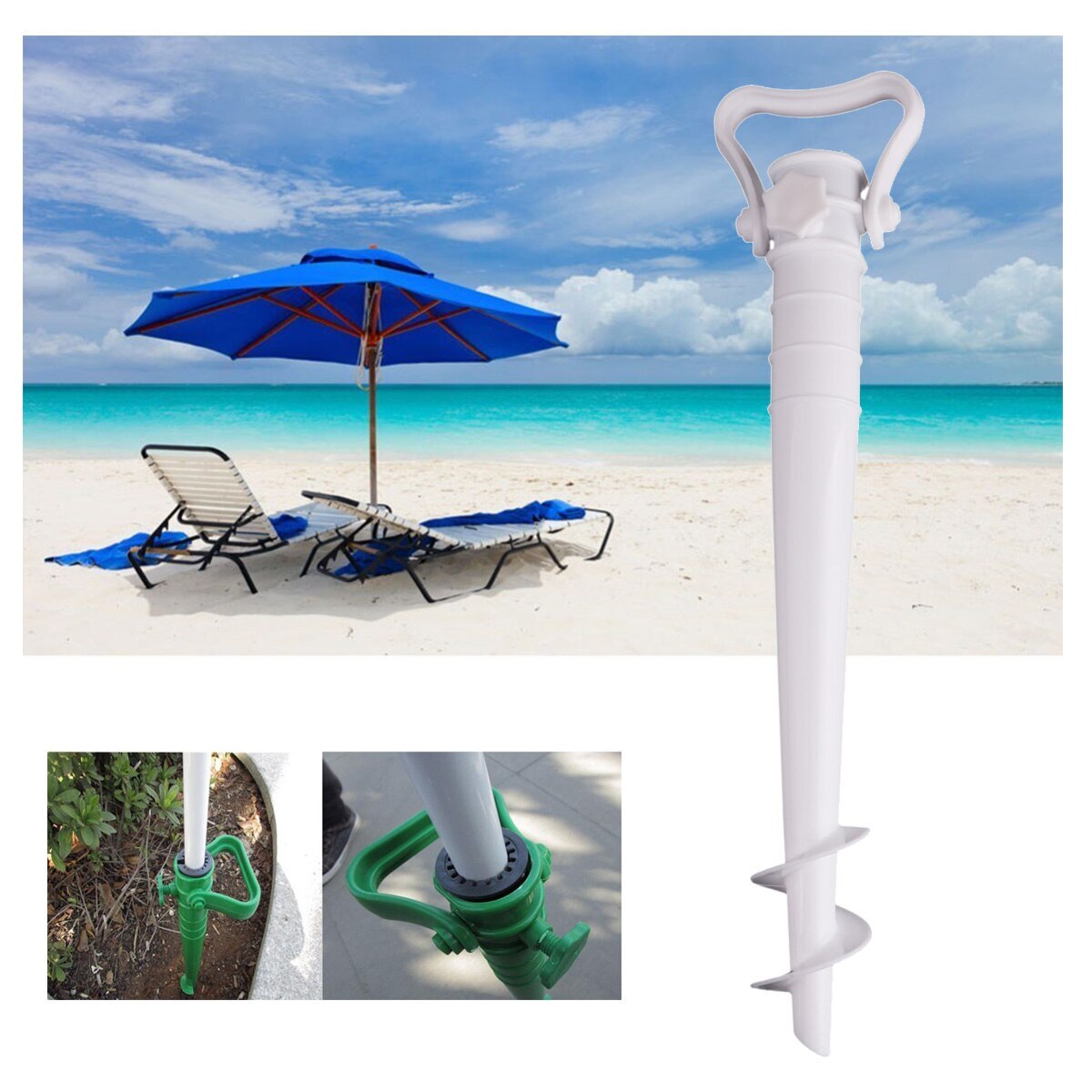 Beach Umbrella Sand Anchor Garden Sun Patio Umbrella Holder Anchor
