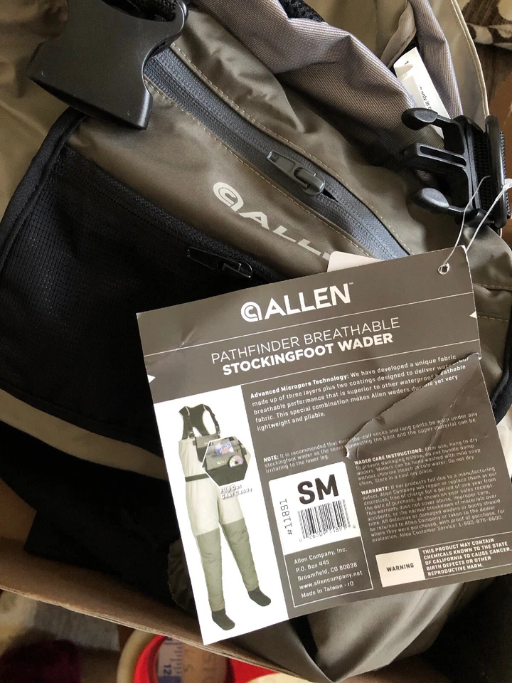 Allen Cases Wader Pathfinder Breathable SizeS SMALL Taupe/Tan 11891 - Image 2 of 4