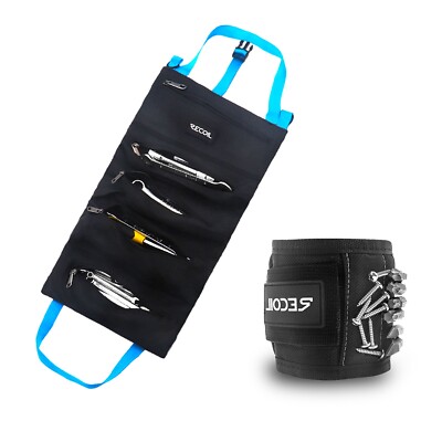 Recoil MWTB Roll Up Multi-Purpose Tool Organizer Bucket, Magnetic Wristband Kits