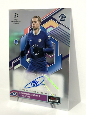 2022-23 Topps Finest UCL Chelsea RC Mykhailo Mudryk Base Autograph