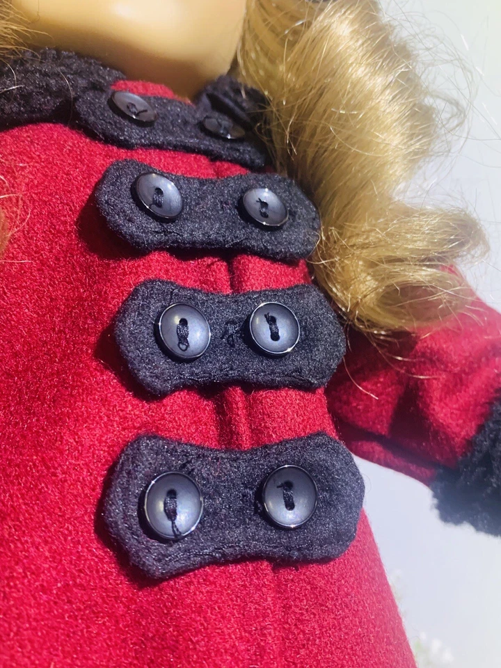 Victorian Winter Coat & Hat for American Girl 18" Doll Clolthes Accessories Fit - Image 4 of 4