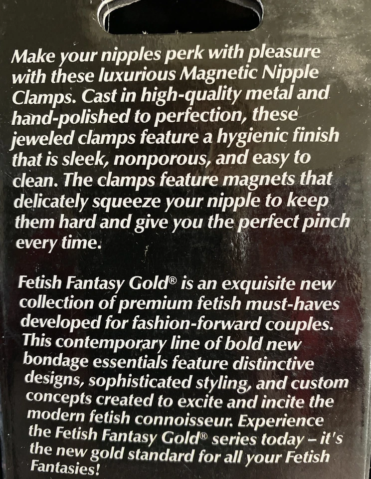 Abrazaderas magnéticas Fetish Fantasy doradas nuevas en caja Foto 2 de 3