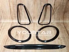 Set PIANO Black NON-Xenon Headlight FLUSH Rear Lights Trims for MINI R50 R52 R53