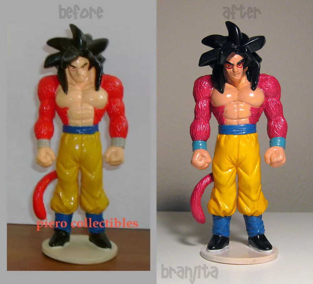 Boneco Dragonball GT CUSTOM DeAgostini SS4 Super Saiyajin 4 Goku escala de  5 polegadas