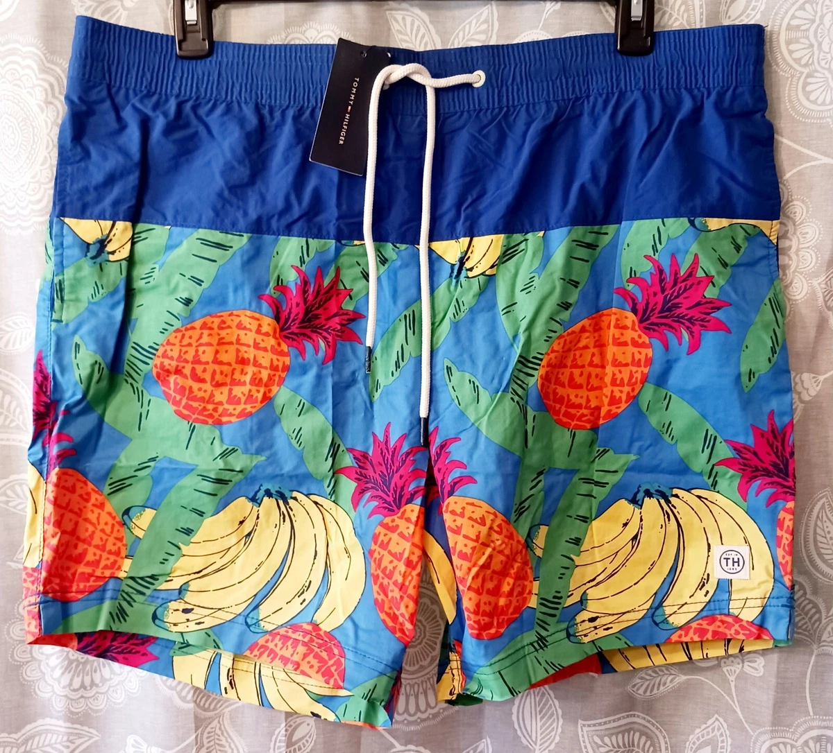 i live Have en picnic Forfatter Tommy Hilfiger Hawaiian Tropical Pineapple Banana Swim Shorts Trunks sz 2XL  | eBay