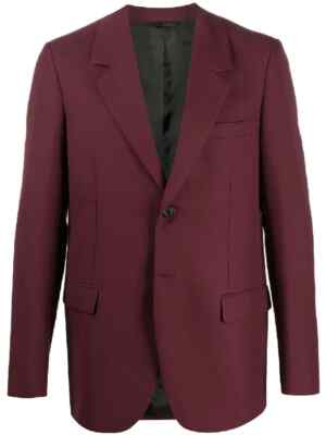 ACNE STUDIOS Tailored Einreiher Blazer Gr. 40 Burgund Sakko UVP 510£