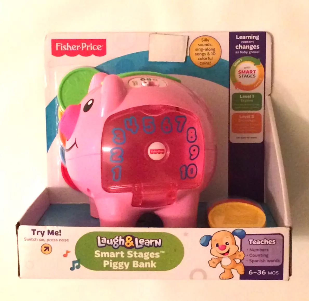 Fisher-Price Laugh & Learn Count & Learn Bilingual Piggy Bank