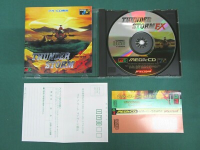 Mega CD Thunder Storm FX. included spine card & postcard. JAPAN GAME. 12860