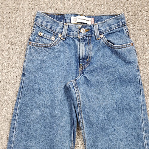 Vtg LEVIS 550 Jeans 24x23 Relaxed Straight Blue Y2k Baggy Pants Boys size 9 - Picture 3 of 15