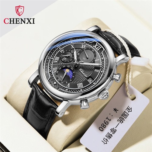 SALE - Watch Male Roman Numeral Chronograph Wristwatch Luminous Men Quartz Watch - Picture 6 of 23