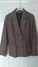 Hamells Petites- Vintage Tweed ..wool Blend Jacket Adult Size 14