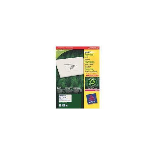Avery Recycled Laser Label White Address 63.5x38.1mm Pack of 100 LR7160-100 - Picture 1 of 4