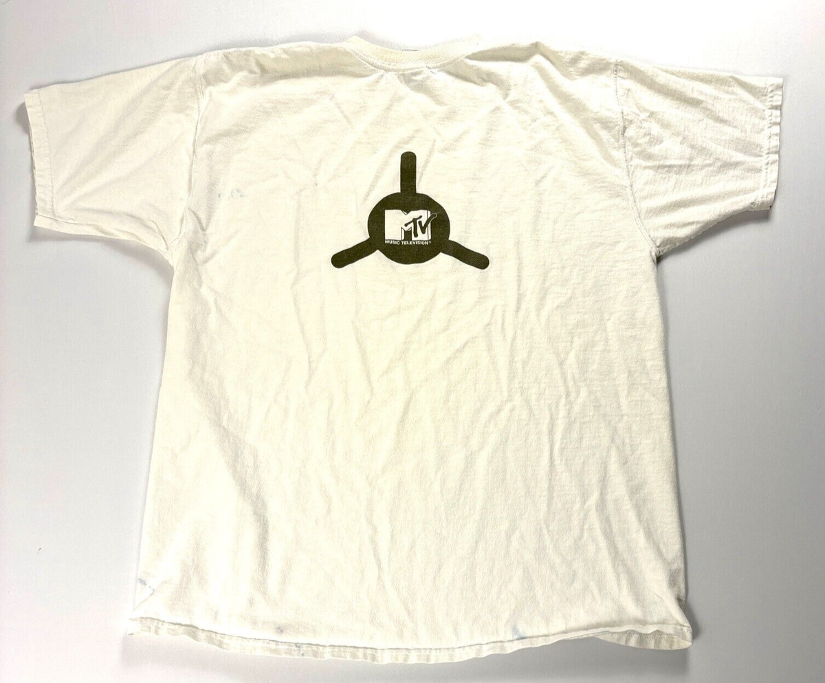 Vintage MTV Promo T Shirt Ivory Sz XL Fruit Of The Loom Lofteez 