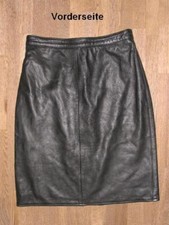 Gonna In Pelle Nera Fino Al Ginocchio Di Taglia 36