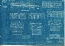 Boston & Maine RR A-21 Blue Print Timber Bills No.6 Turnout and Crossovers