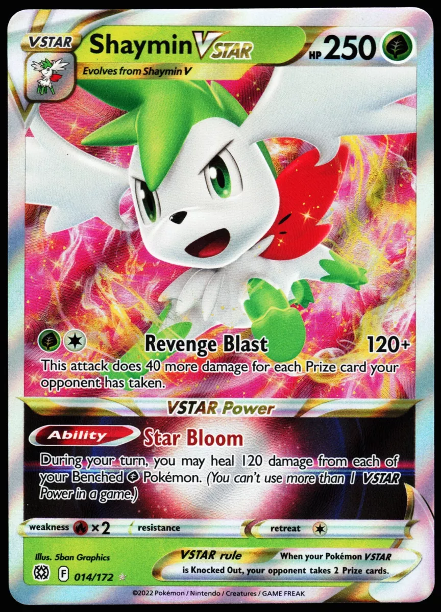 Pokemon Card Shaymin V 152/172 Full Art Ultra Rare Brilliant Stars SWS –  TOYSUCKER