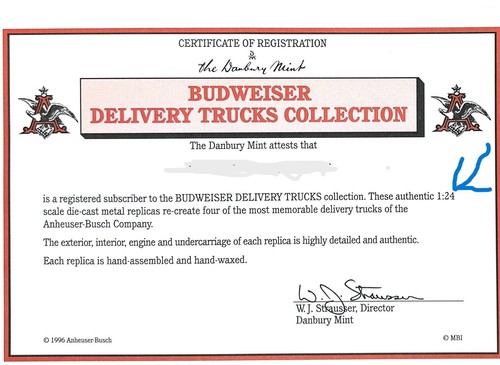 the Danbury Mint Budweiser delivery truck 1:24 - Picture 20 of 21