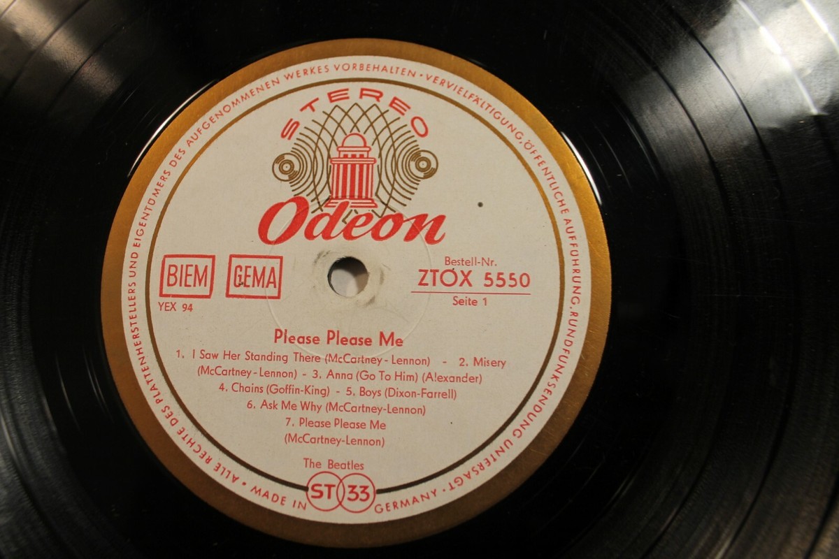 THE BEATLES PLEASE PLEASE ME 1964 Odeon GOLD Red GERMAN THE BEATLES PLEASE PLEASE ME 1964 Odeon GOLD Red GERMAN