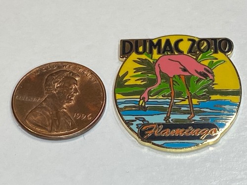 Vintage Ducks Unlimited DU Lapel Jacket Pin Badge DUMAC de Mexico 2010 Flamingo - Picture 2 of 2