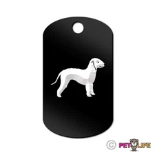 Bedlington Terrier Engraved Keychain GI Tag dog rothbury Many Colors