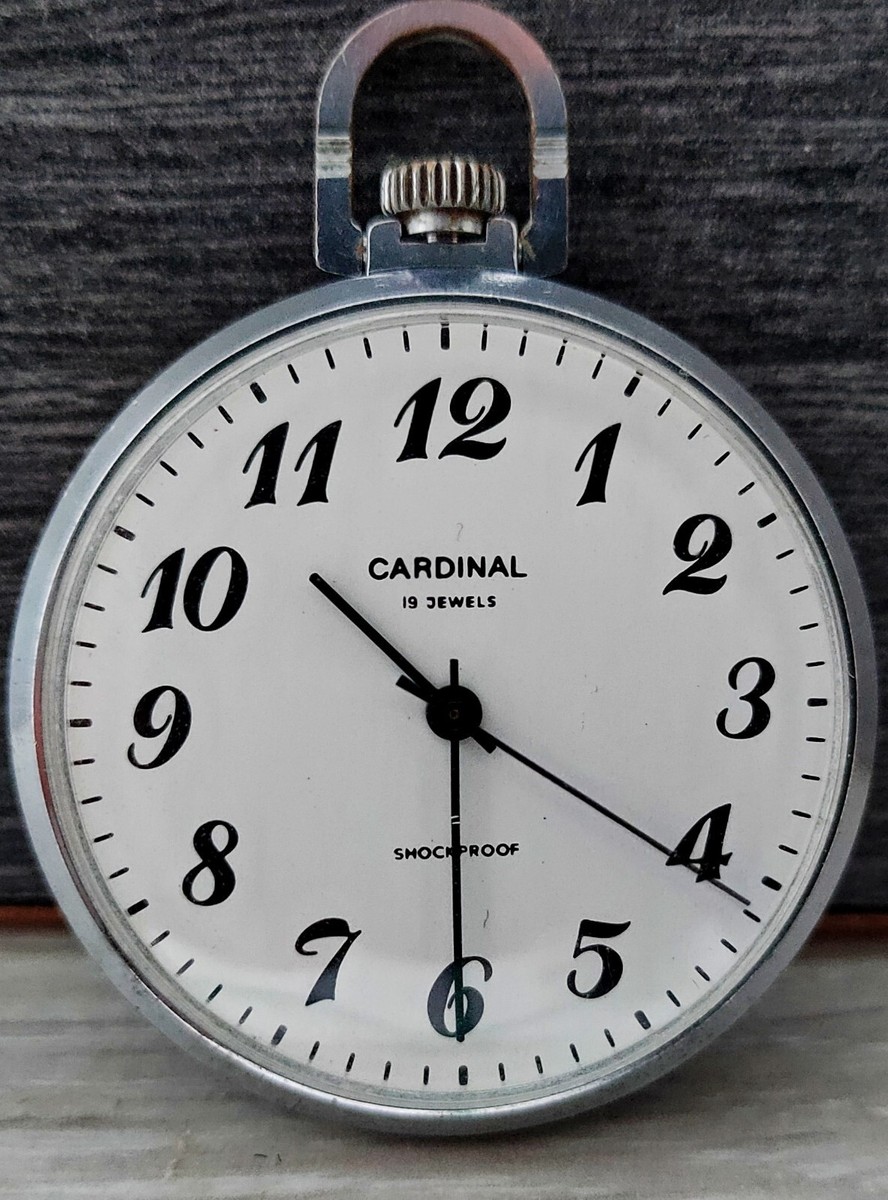 RARE Pocket Watch CARDINAL Raketa Ship Slim SU USSR Soviet Vintage  Old