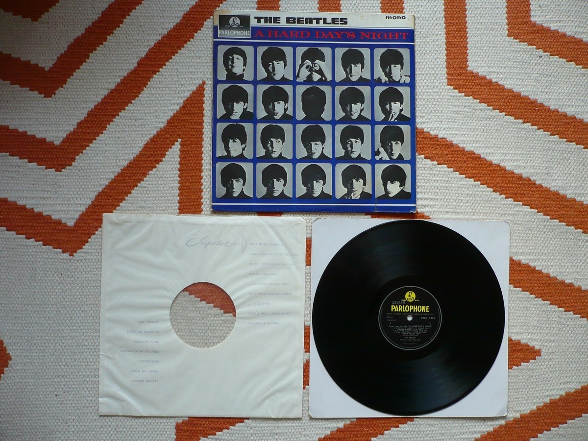 The Beatles A Hard Day's Night Vinyl UK 1964 1st Press 3N/3N Mono