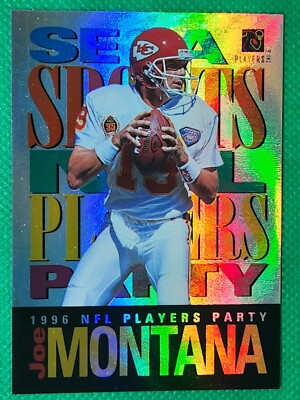 rare joe montana football cards 1996 NFL Players Party RARE Joe Montana Upper Deck SEGA SPORT Kansas City  Chiefs
