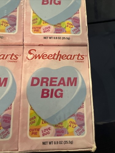 36 Pack Sweethearts The Original Dream Big CONVERSATION HEARTS CANDY NEW SEALED