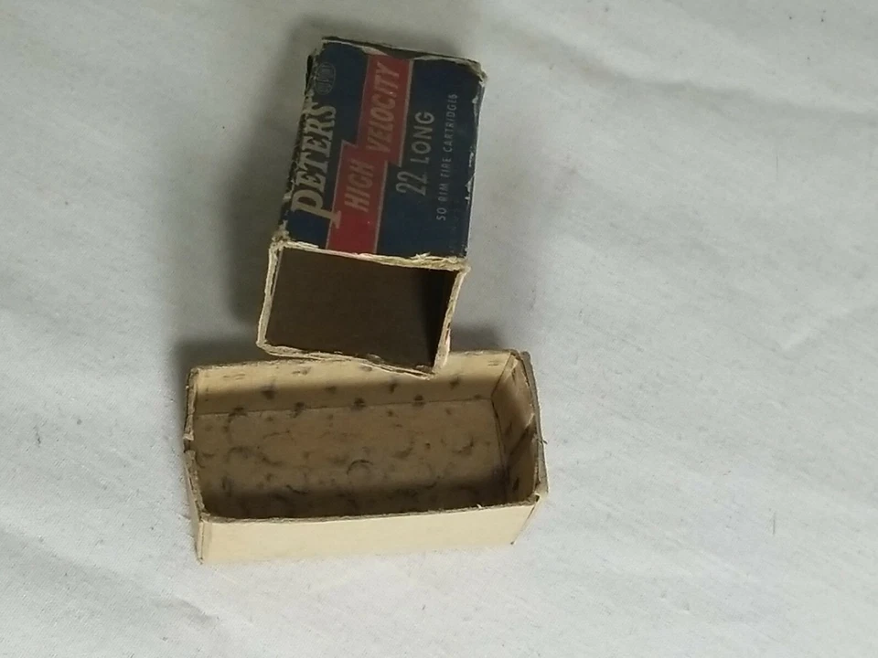 VINTAGE PETERS 22 LONG HIGH VELOCITY 50ct BOX EMPTY  - Image 4 of 4