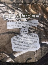 Realtree Thermal Shirt Mens L/Large 42/44 Black Waffle Knit Outdoor Pullover