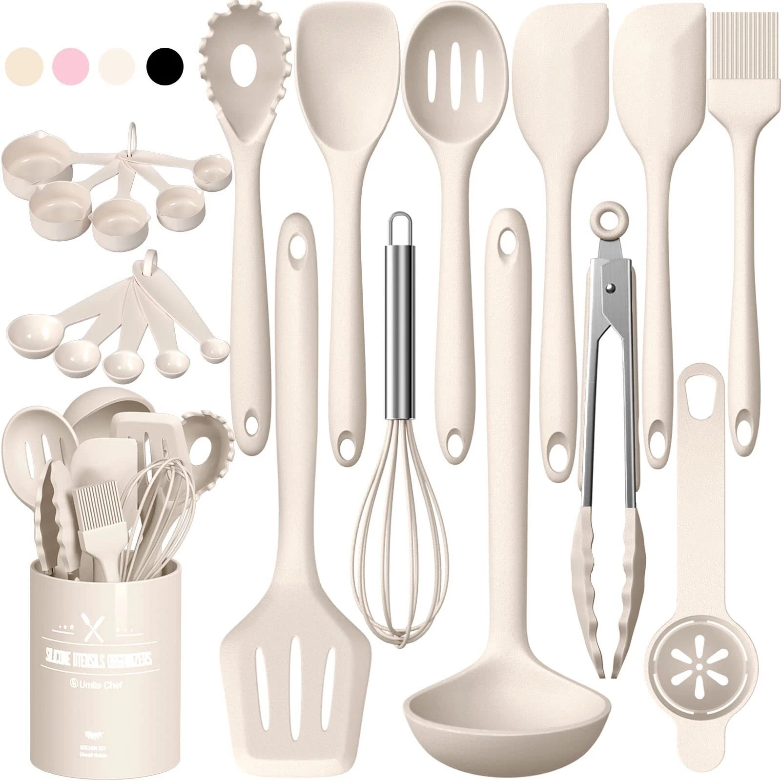 22 Pcs Kitchen Utensil Set Silicone Non-Stick Cooking Utensils Set