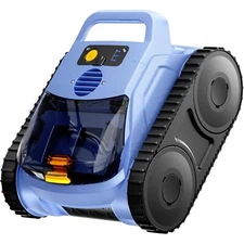 Cordless Robotic Pool Vacuum Pool Cleaner with Track Drive Sonar Navigation 180W