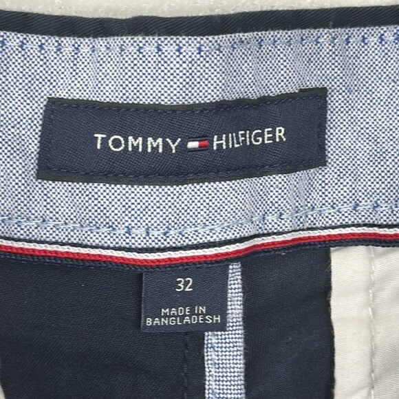 Tommy Hilfiger Chino Shorts Men's 32 Blue Zip Flat Front Pockets Inseam 9.75" thumbnail 5