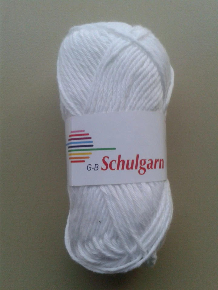 G-B Schulgarn 50g, Häkelgarn, Topflappengarn, Stricken, Häkeln, Basteln, Baumwolle
