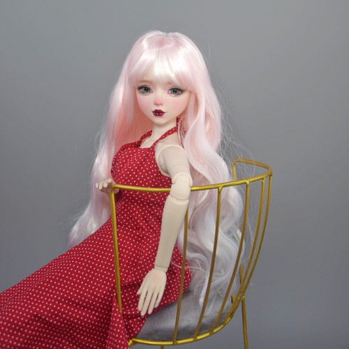 56cm Moveable Joints BJD Doll Female Body DIY Toys with Red Dress Full