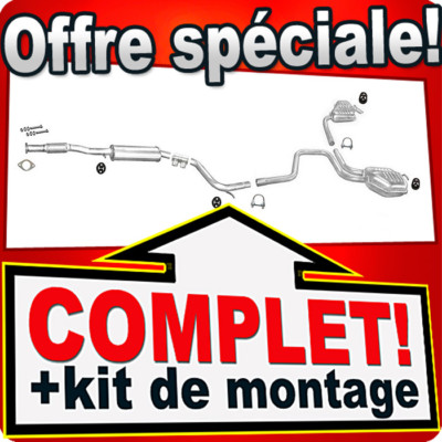 Ligne D'Échappement Complète Pour Ford Mondeo MK1/MK2 2.0 (1993-1997) - 3 Silencieux