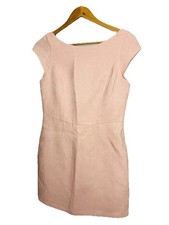 Halston Dress Blush Pink Shiny Size 4 Cap Sleeves